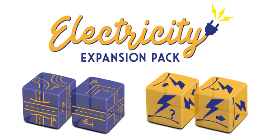 Railroad Ink Challenge: Electricity Dice Expansion