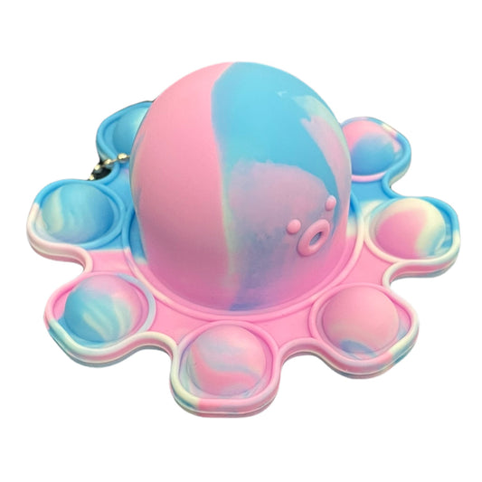 Reversible Silicon Octopus Push Pop — Pink Tye Dye