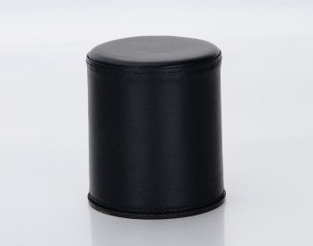 Dice Cup - Smooth Black Leather