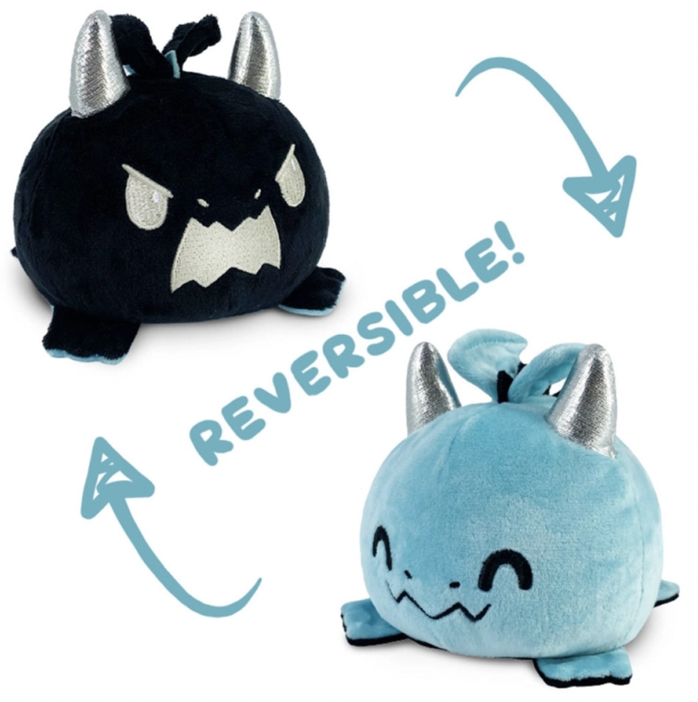 Reversible Dragon Plush: Blue/Black