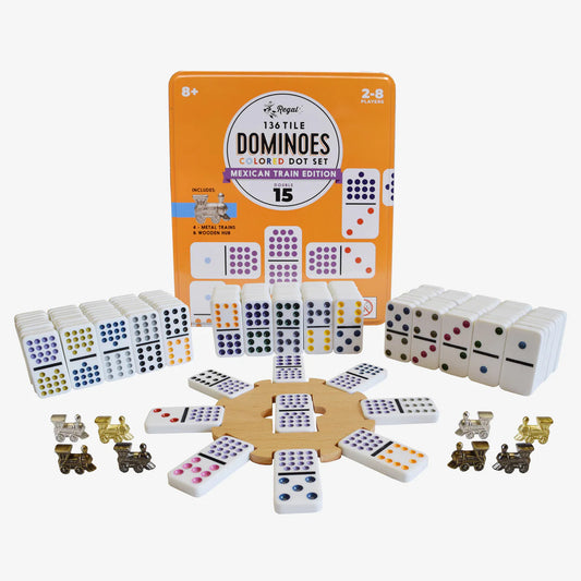 Regal Double 15 Mexican Train Dominoes